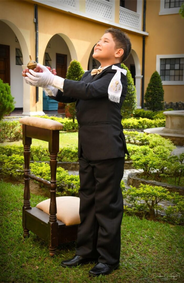 Traje de primera comunión Negro
