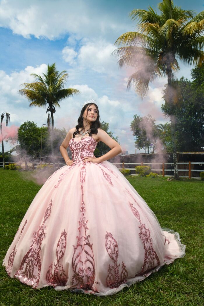 Vestido de Quinceañera Rosa