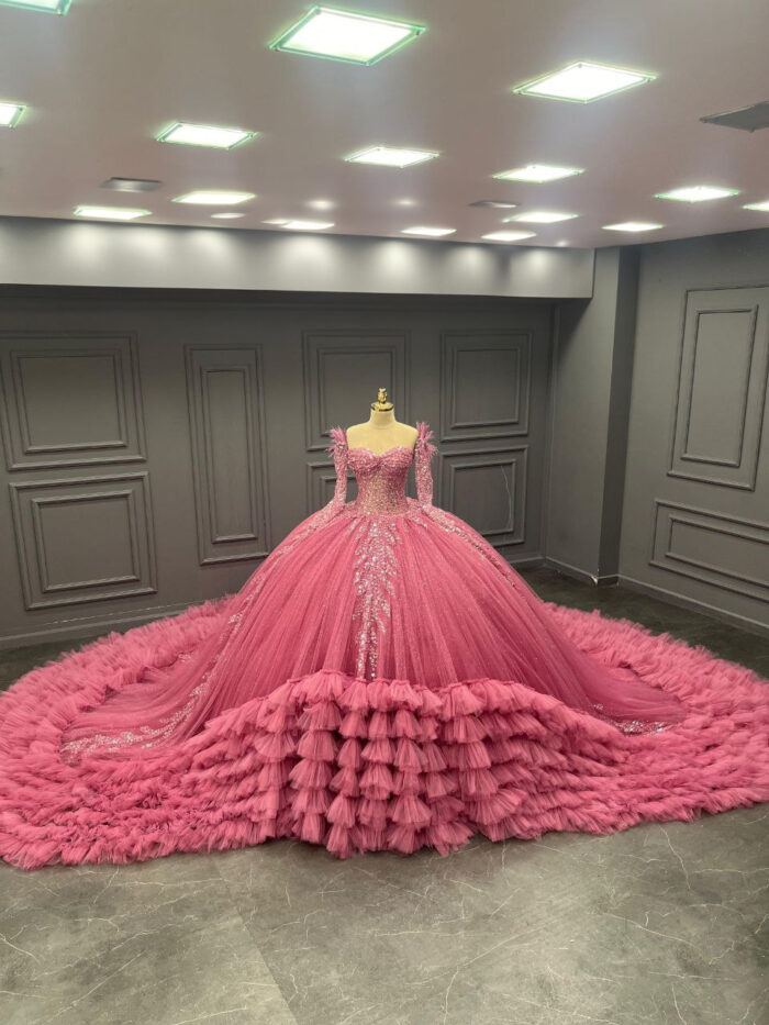 Vestido de quinceañera rosado